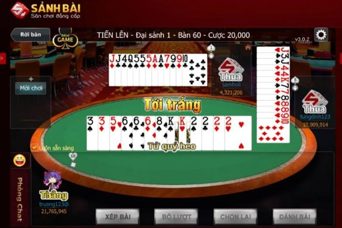 phân tích các lối chơi có thể khi chơi game bài